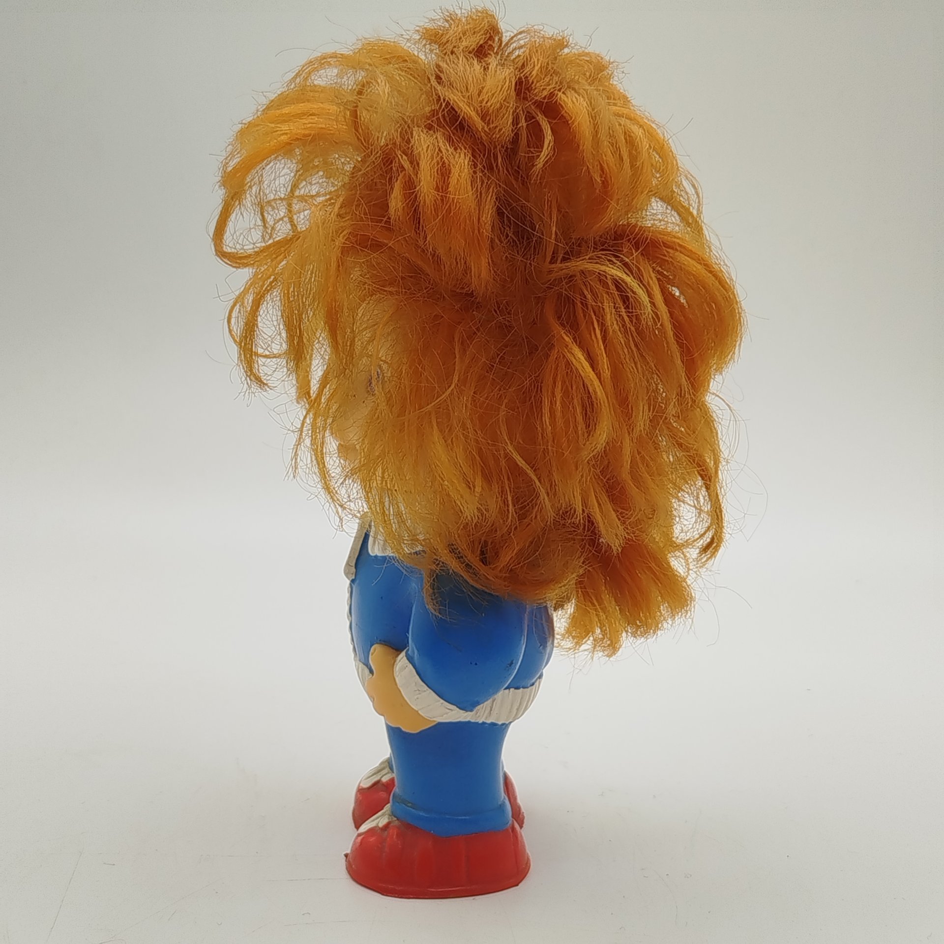 Игрушка (кукла) "Винтик" ("Шпунтик") из серии "Незнайка", Донецкий завод игрушек, резина, волос искусственный, литьё, пробивка, крашение, роспись, СССР, 1973-1993 гг.