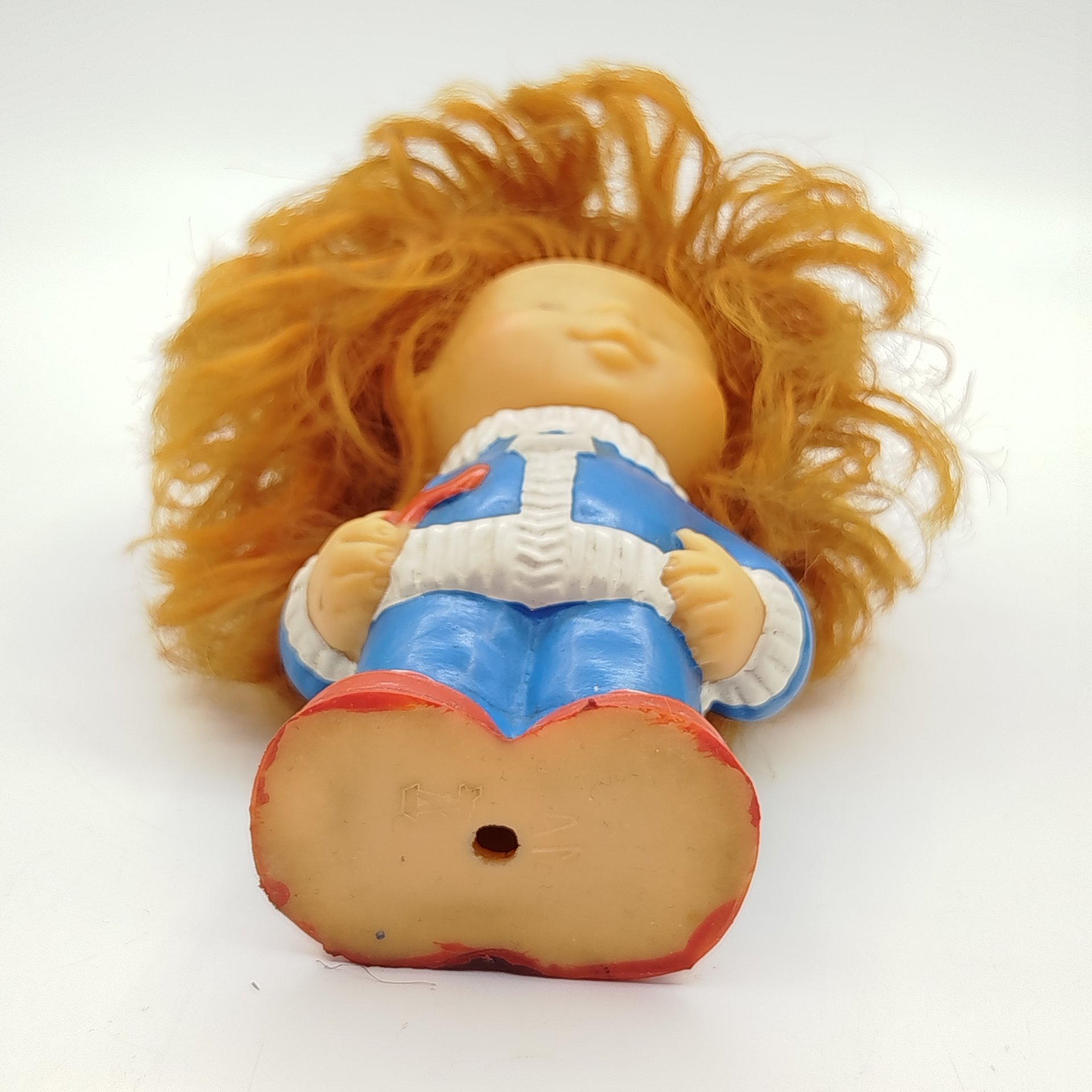 Игрушка (кукла) "Винтик" ("Шпунтик") из серии "Незнайка", Донецкий завод игрушек, резина, волос искусственный, литьё, пробивка, крашение, роспись, СССР, 1973-1993 гг.