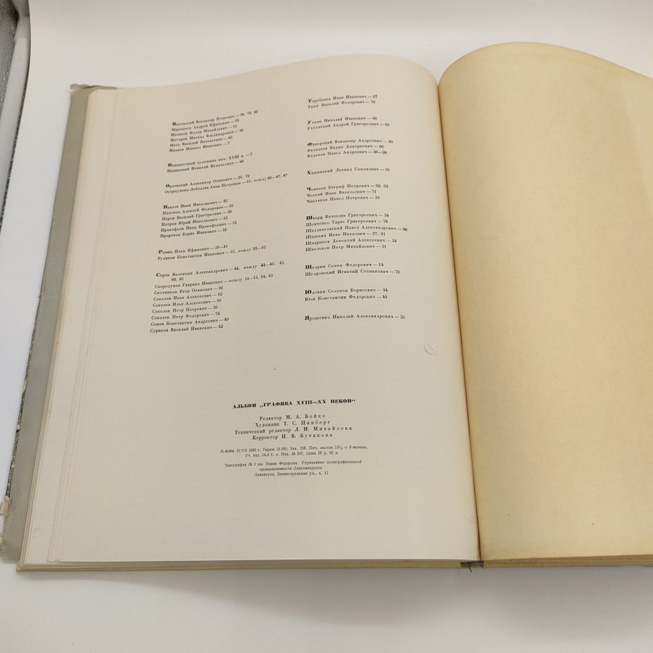 Альбом "Графика XVIII-XX веков", Государственный Русский музей, редактор М.А. Бойко, бумага, печать, Государственное издательство изобразительного искусства, СССР, 1958 г.