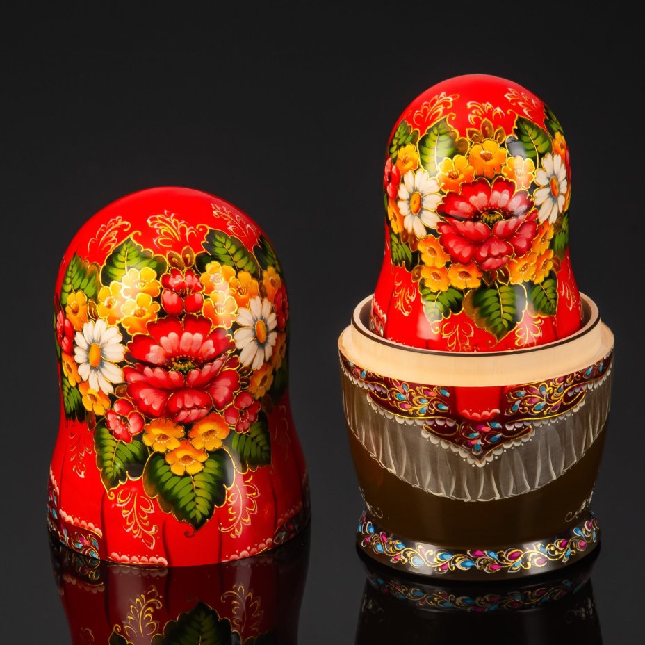 Матрешка большая "Москва" (10 мест), автор росписи С.А. Лонченкова