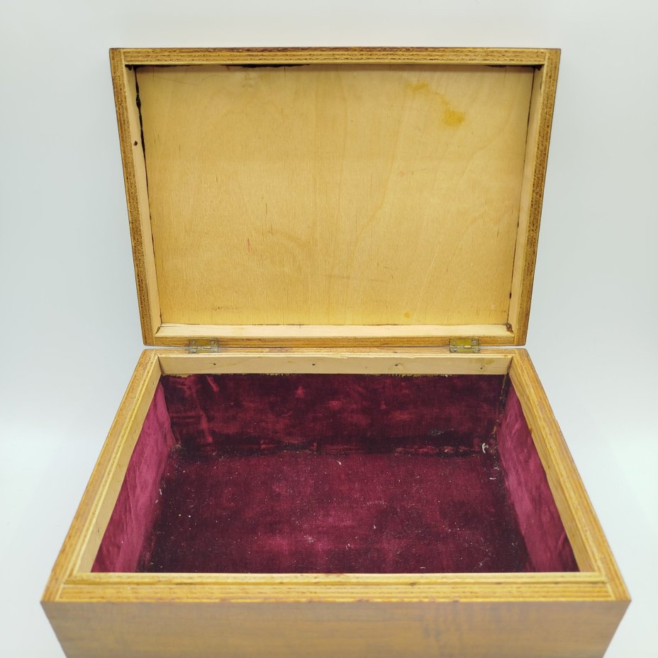 Сундук (шкатулка), дерево, металл, бархат, СССР, 1970-1990 гг.