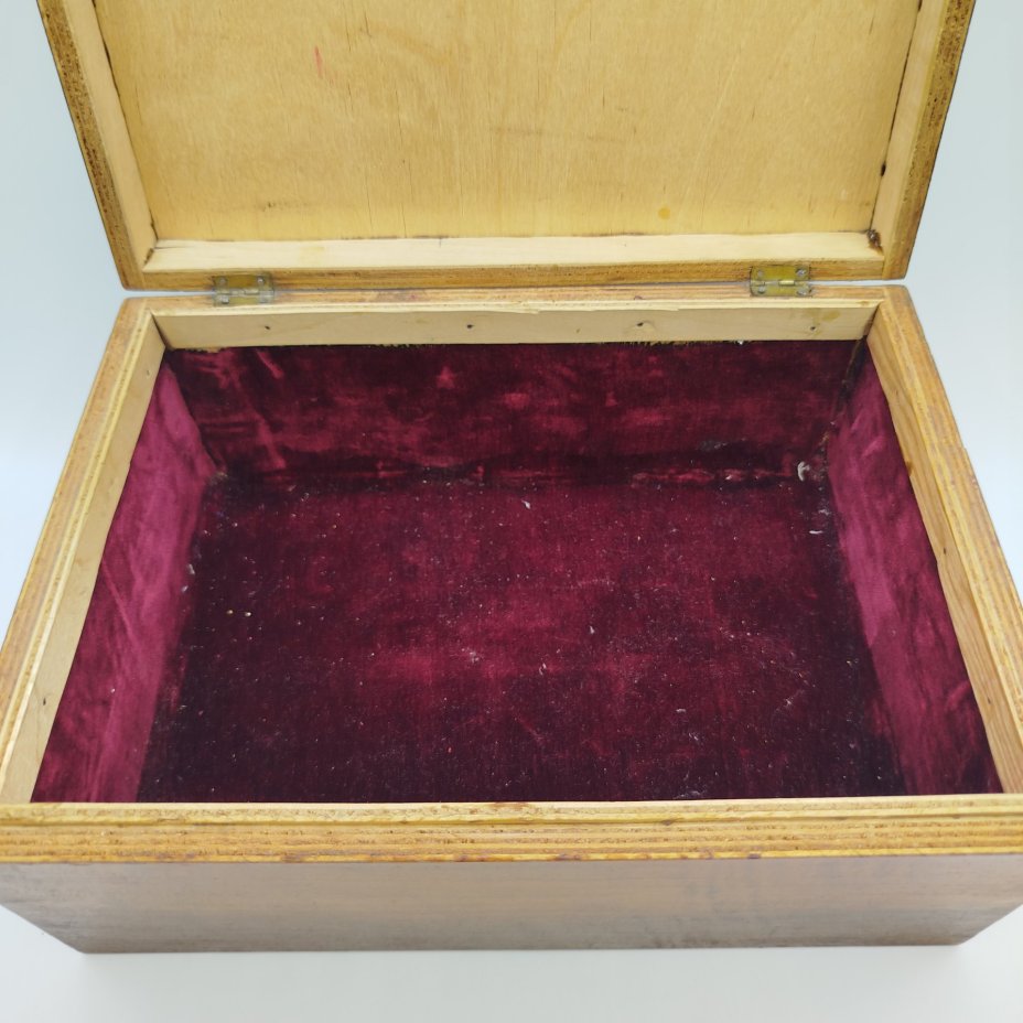 Сундук (шкатулка), дерево, металл, бархат, СССР, 1970-1990 гг.