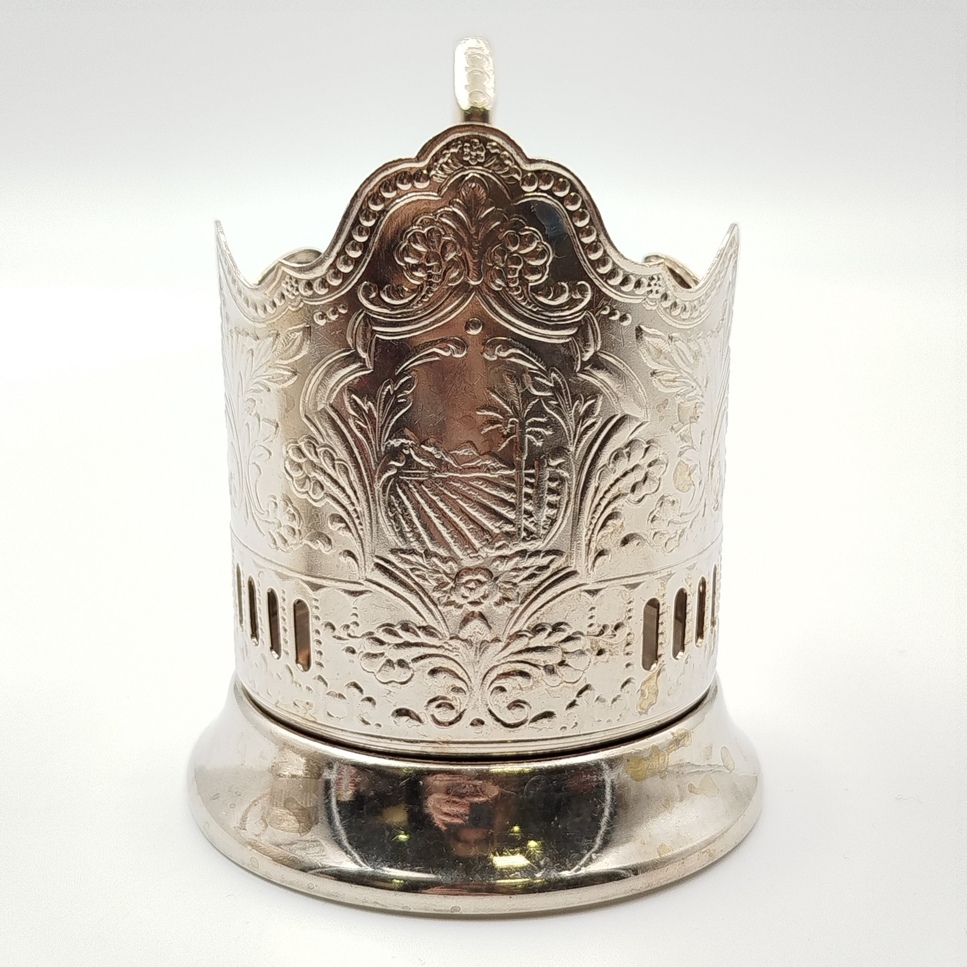 Подстаканник "Новый Крым", мНЦ (медь-никель-цинк), Кольчугинский завод цветных металлов, СССР, 1970-1990 гг.