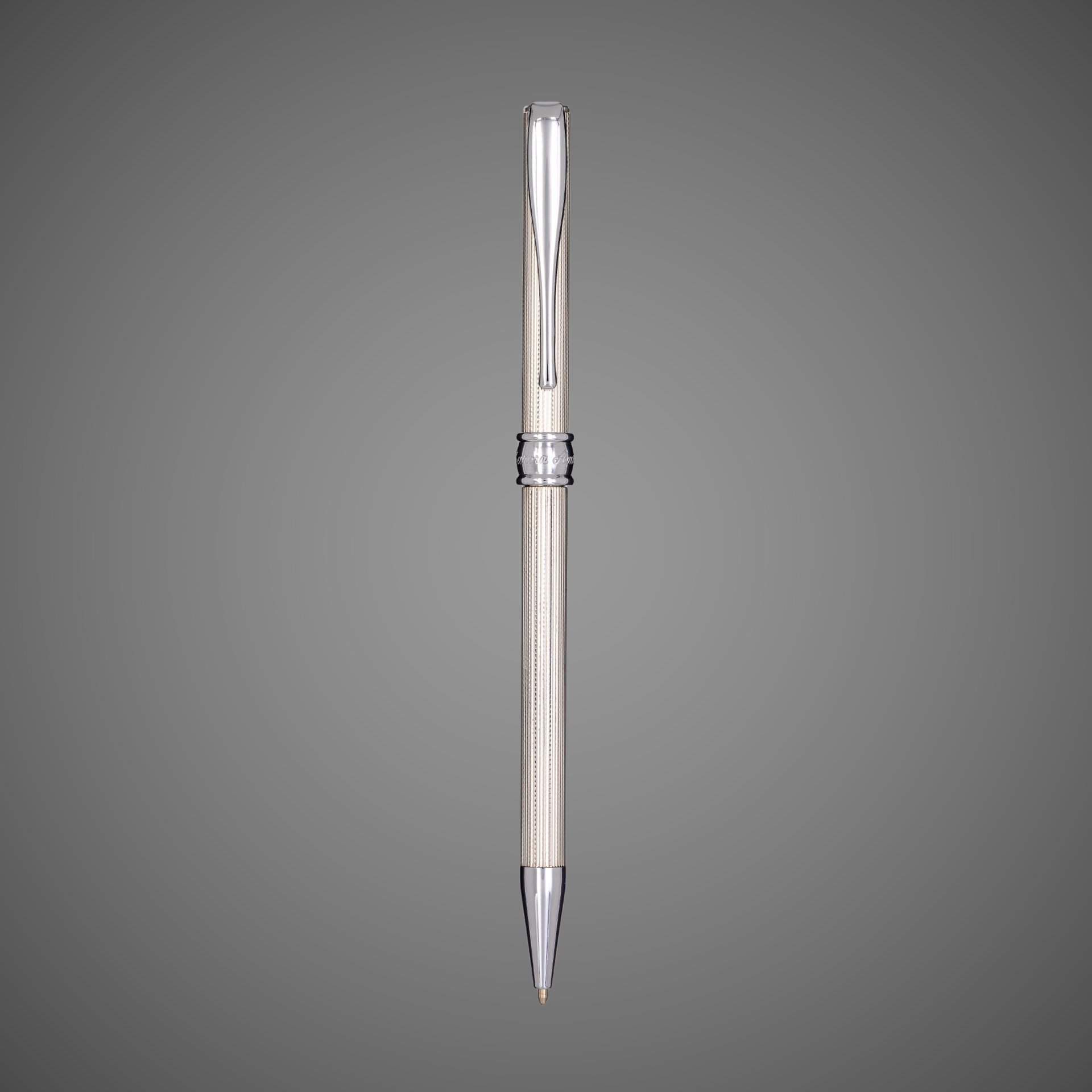 Шариковая ручка Aurora Magellano Guilloche Barley Silver CT, в подарочной коробке, Металлы: латунь, серебро