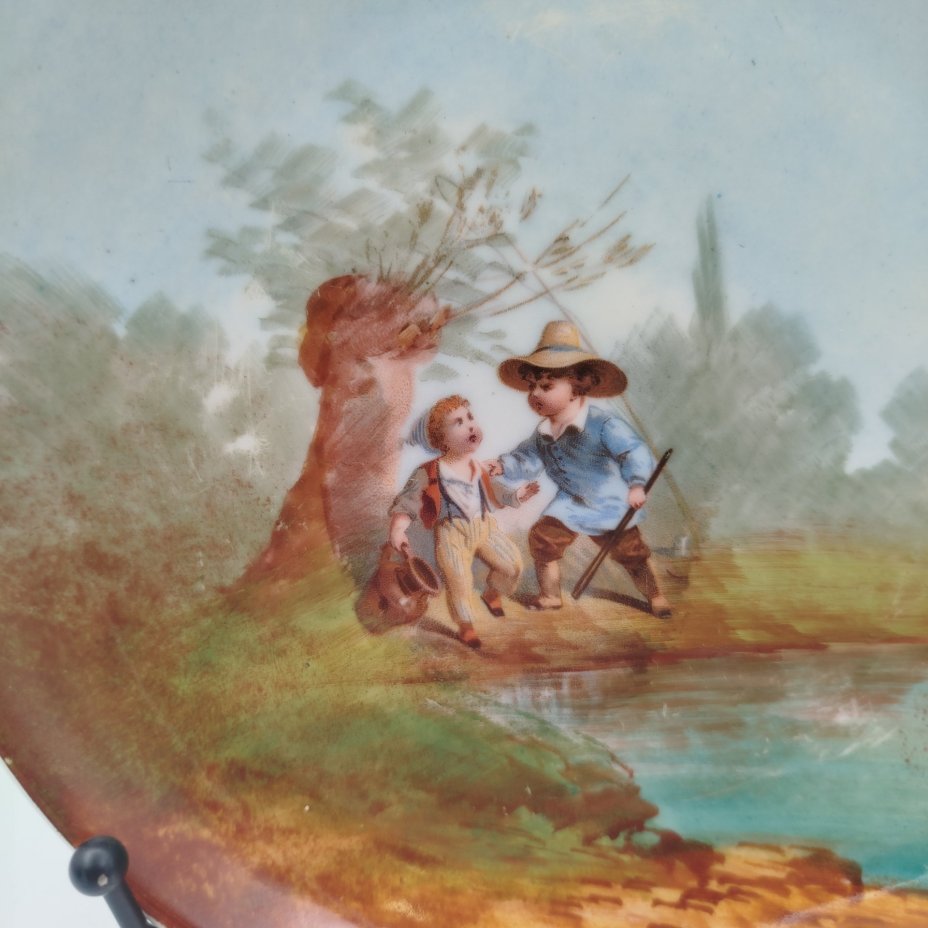 Тарелка настенная декоративная "Дети на природе"