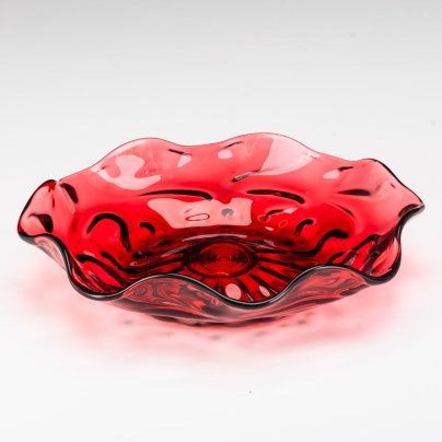 Блюдо (фруктовница) клюквенного оттенка, коллекция "Brain" ("Мозг"), дизайнер Pavel Hlava