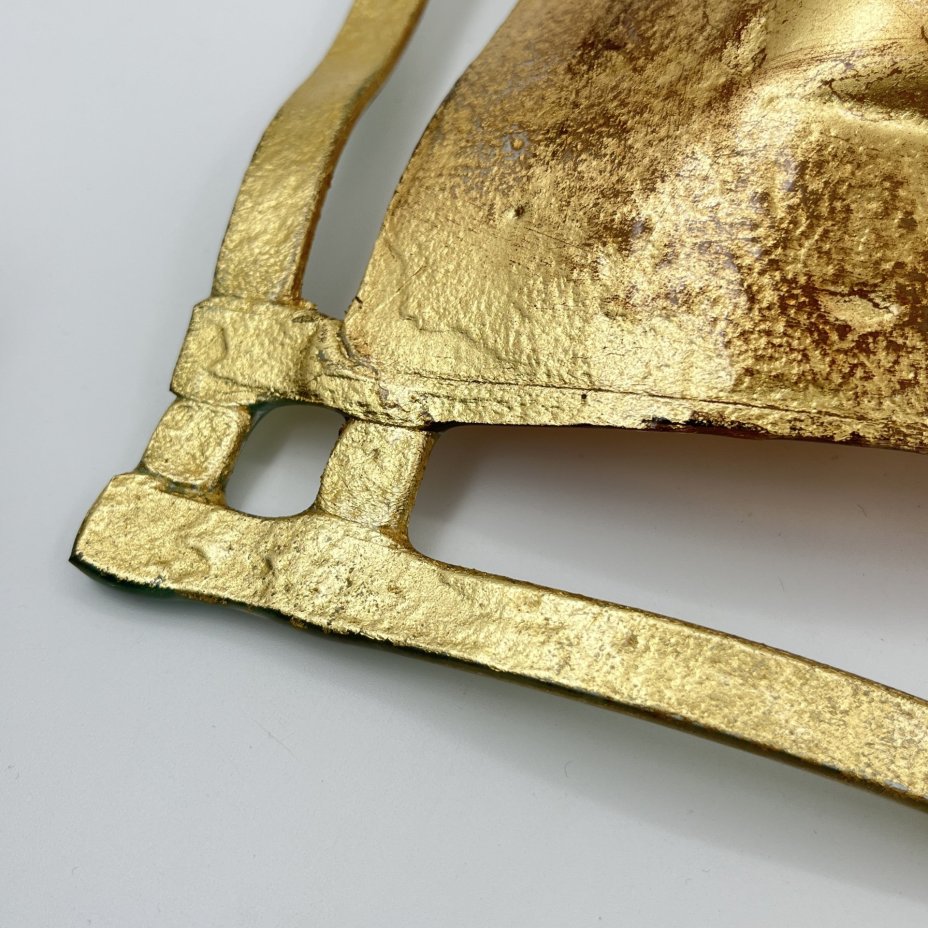 Фруктовница (бонбоньерка) бронзового оттенка с золотисто-зеленым кантом, "I Vetri di Nennella"