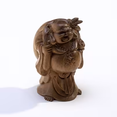 Хотей (Бог богатства), дерево, резьба, Китай, 2000-2010 гг.
