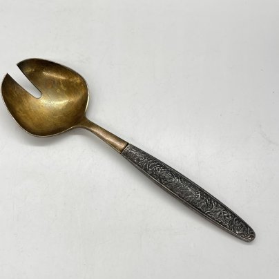 Ложка салатная, латунь, металл, Экспериментальный ювелирный завод, г. Таллин, СССР, 1970-1980 гг.