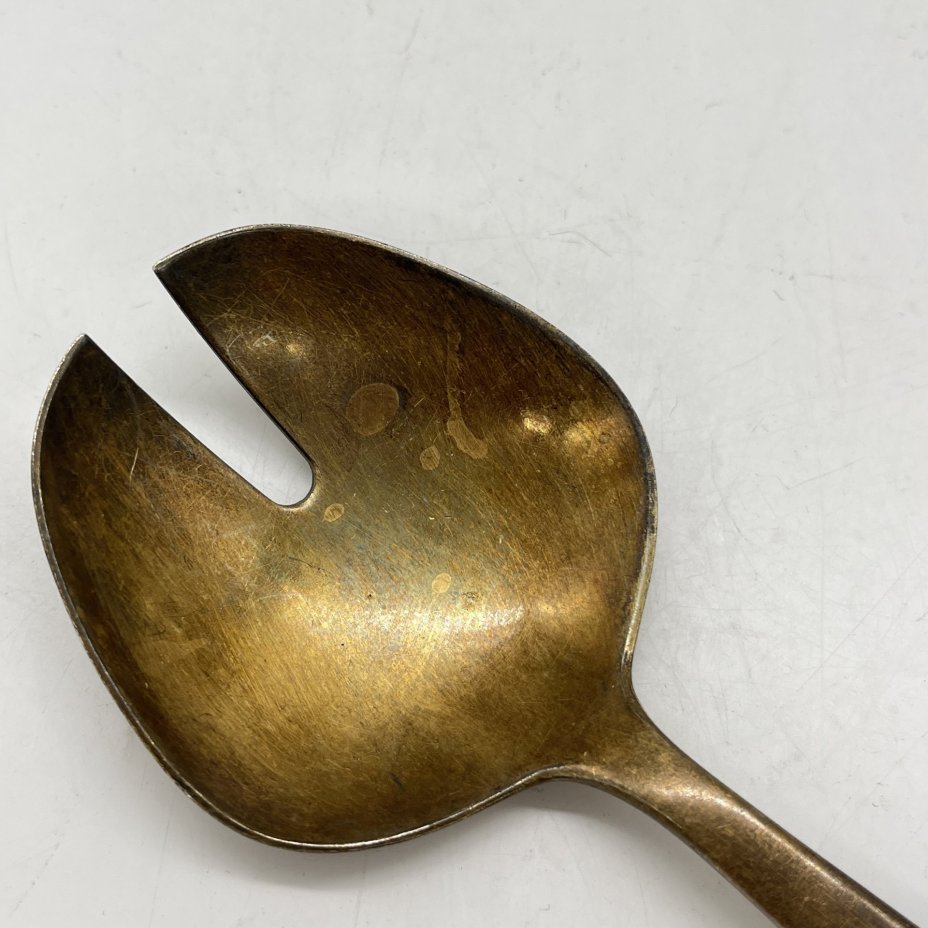 Ложка салатная, латунь, металл, Экспериментальный ювелирный завод, г. Таллин, СССР, 1970-1980 гг.