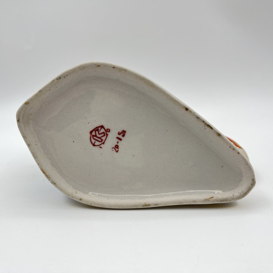 Салфетница "Рыба", фарфор, роспись, золочение, Коростенский фарфоровый завод (КФЗ), СССР, 1960-1990 гг.