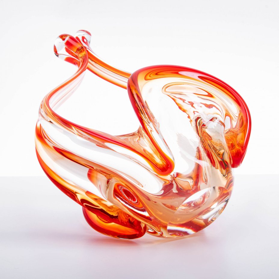 Ваза - конфетница, стекло, гутная техника, Murano, Италия, 1970-1990 гг., Murano