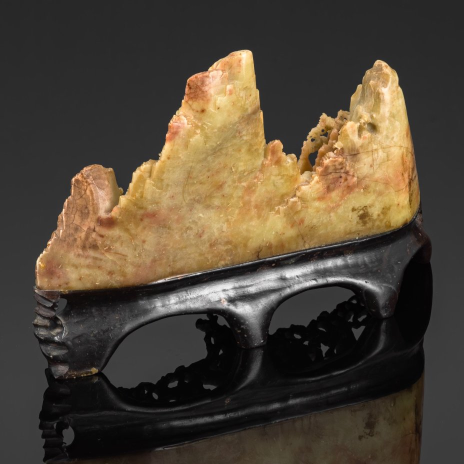 Статуэтка "Вид на пагоды", талькохлорит (мыльный камень), резьба