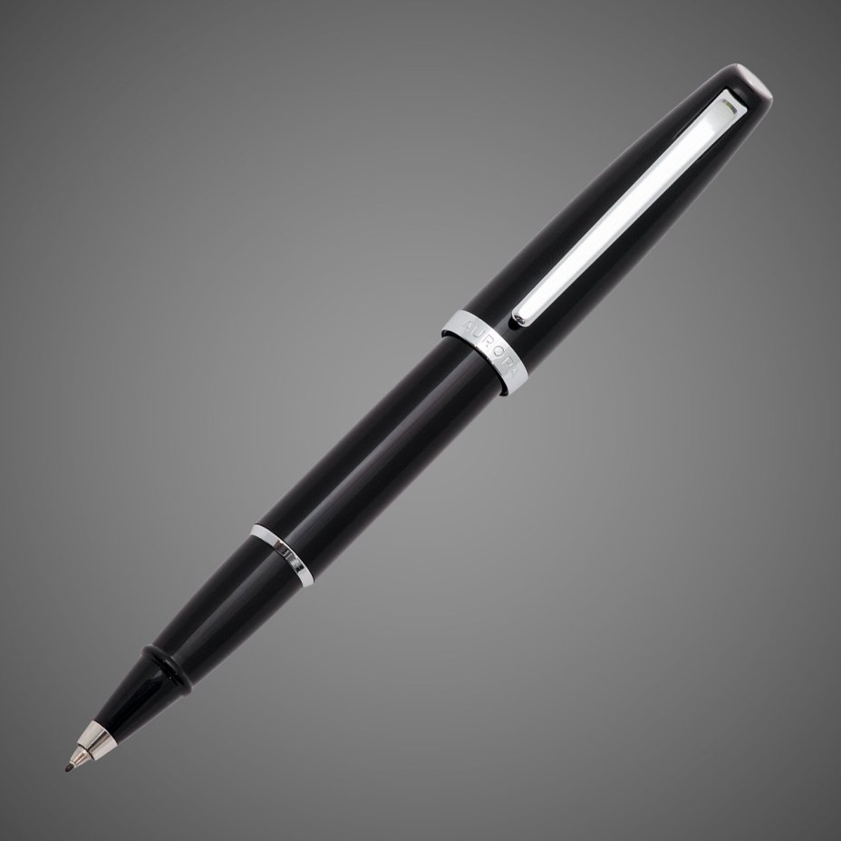 Ручка-роллер Aurora Style Resin Black CT, в подарочной коробке, Лаки и смолы: смола, хром