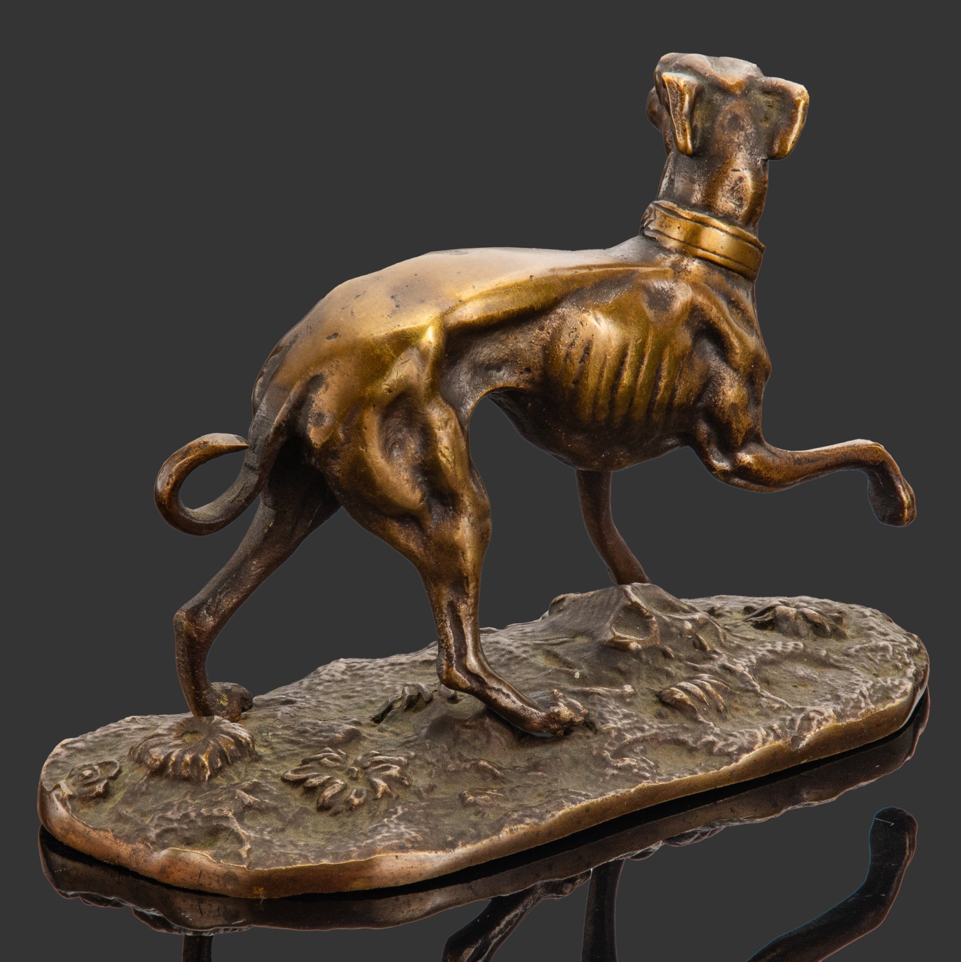 Статуэтка "Борзая", бронза, литье, Западная Европа, 1960-1980 гг.
