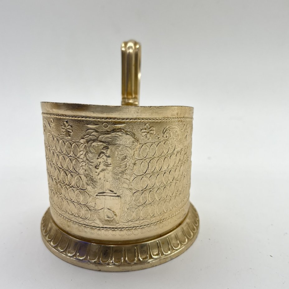 Подстаканник с изображением достопримечательностей Нижнего Новгорода, алюминий, Казаковский завод художественных изделий (КХИ), СССР, 1970-1990 гг.