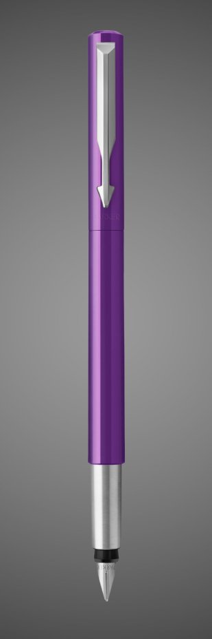 Перьевая ручка Parker Vector Standard F01, цвет: Purple, Металлы: нержавеющая сталь, пластик, хром