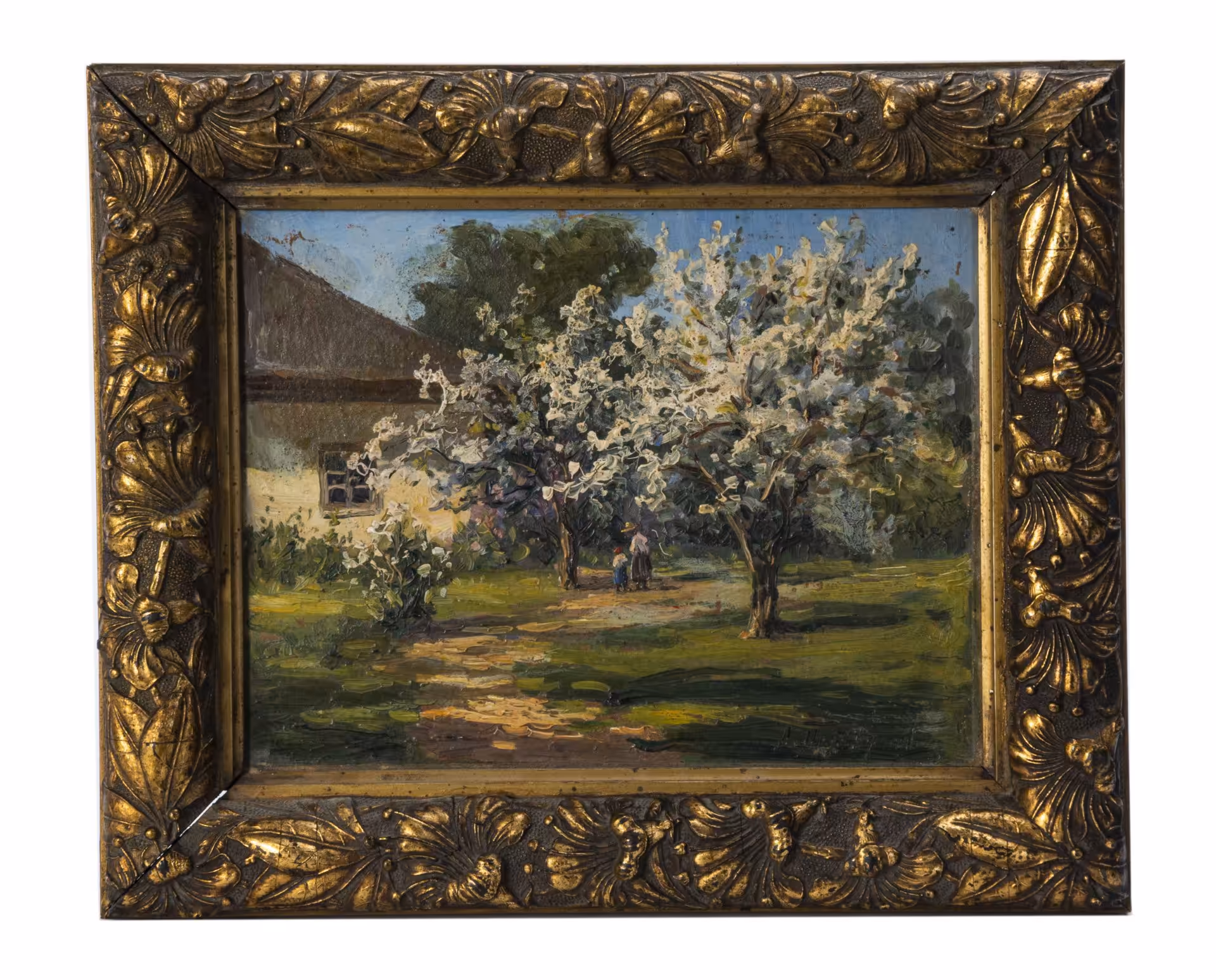 Картина "Двое в саду", Прокофьев Алексей Матвеевич (1859-1925 гг.)