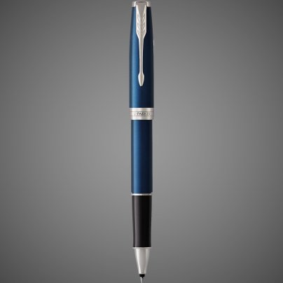 Ручка-роллер Parker Sonnet Blue Subtle CT, стержень: F, цвет чернил: black, в подарочной упаковке, Лаки и смолы: лак, нержавеющая сталь, палладиевое покрытие, пластик, сталь