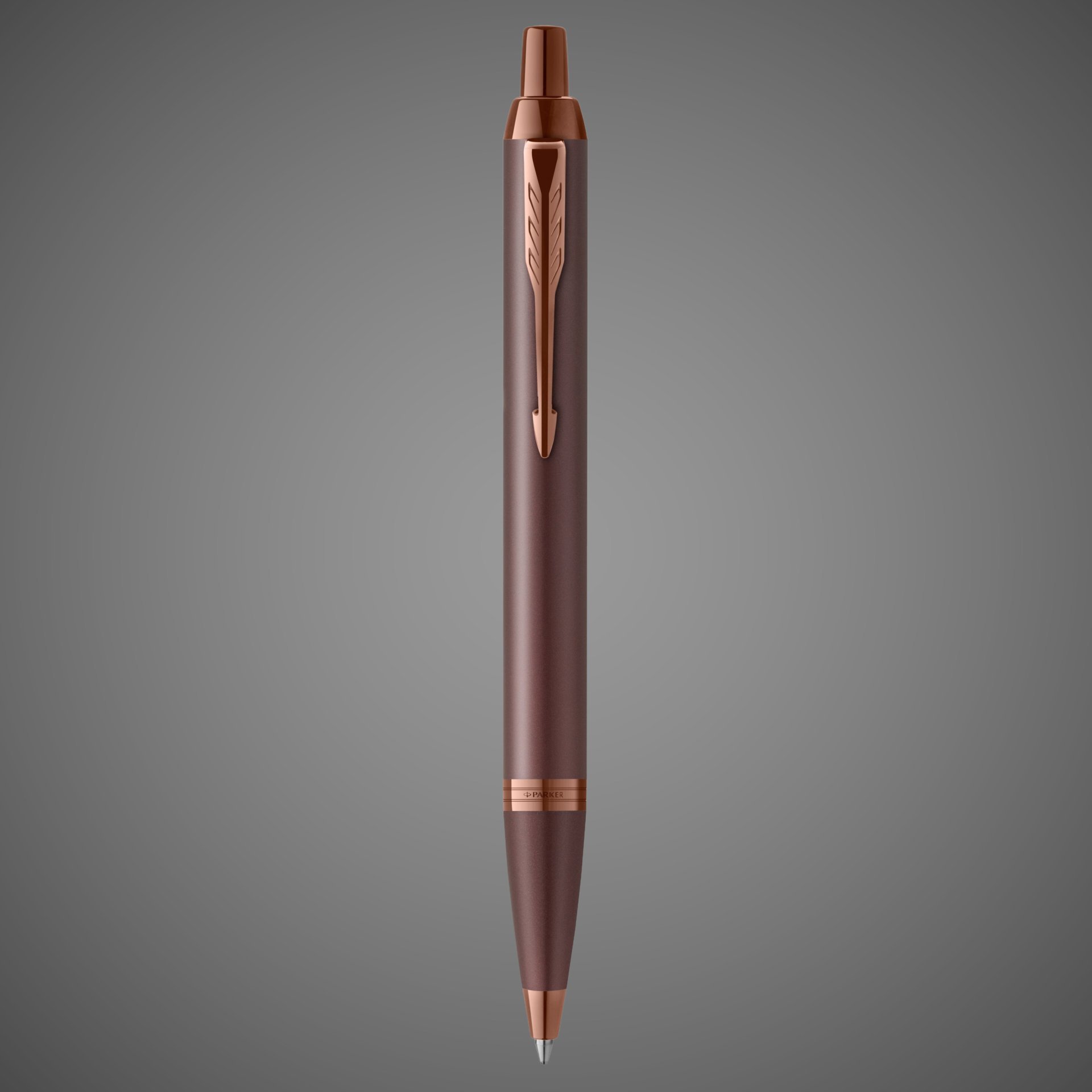 Шариковая ручка Parker IM Monochrome Brown, стержень:M, цвет чернил: blue, в подарочной упаковке., Покрытия: PVD-покрытие, лак, латунь