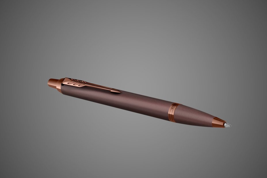 Шариковая ручка Parker IM Monochrome Brown, стержень:M, цвет чернил: blue, в подарочной упаковке., Покрытия: PVD-покрытие, лак, латунь