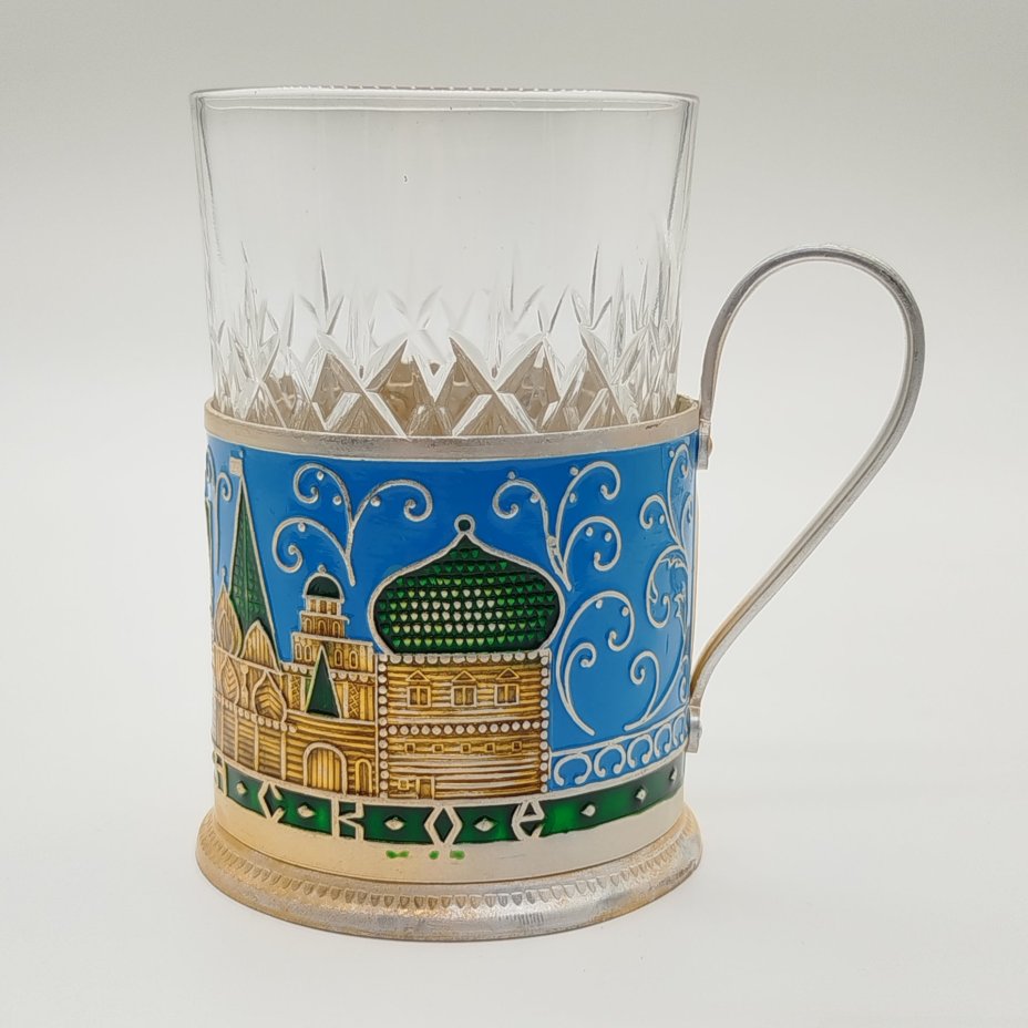 Подстаканник "Коломенское" (в комплекте со стаканом), УПП Всероссийского общества глухих, г.Москва
