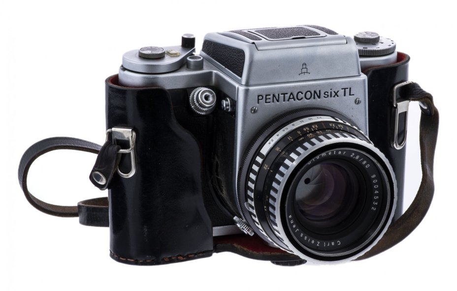 Фотоаппарат "Pentacon six TL" с объективом "Carl Zeiss Biometar 2.8/80" и набором аксессуаров, металл, фирма "VEB Pentacon Dresden", ГДР, 1966-1990 гг, Pentacon