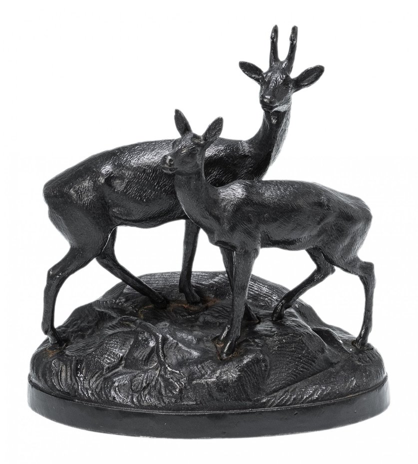 Статуэтка "Олени", чугун, Каслинский чугунолитейный завод, СССР, 1970-1980 гг.