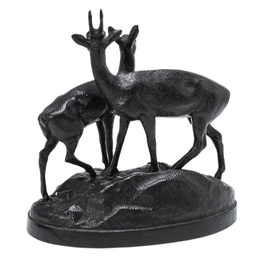 Статуэтка "Олени", чугун, Каслинский чугунолитейный завод, СССР, 1970-1980 гг.