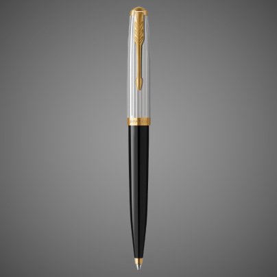 Шариковая ручка Parker 51 Premium Black GT, стержень: M, цвет чернил: black, в подарочной упаковке., Металлы: нержавеющая сталь, позолота, смола акриловая