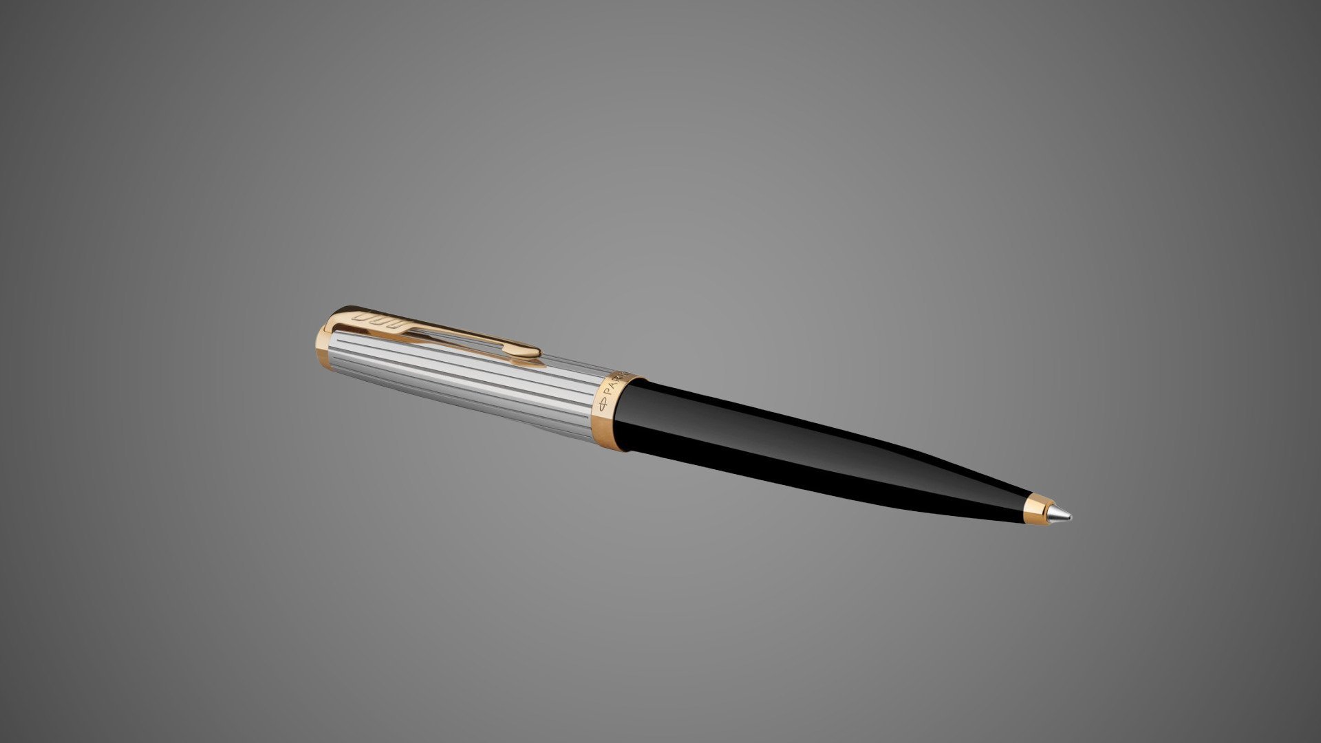 Шариковая ручка Parker 51 Premium Black GT, стержень: M, цвет чернил: black, в подарочной упаковке., Металлы: нержавеющая сталь, позолота, смола акриловая