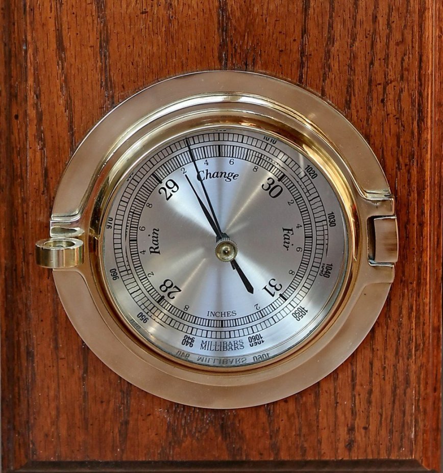 Часы корабельные с барометром, Howard Miller Clock Company