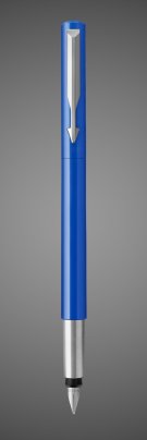 Перьевая ручка Parker Vector Standard F01, цвет: Blue, Металлы: латунь, пластик, хром