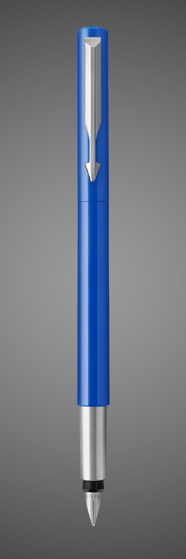Перьевая ручка Parker Vector Standard F01, цвет: Blue, Металлы: латунь, пластик, хром