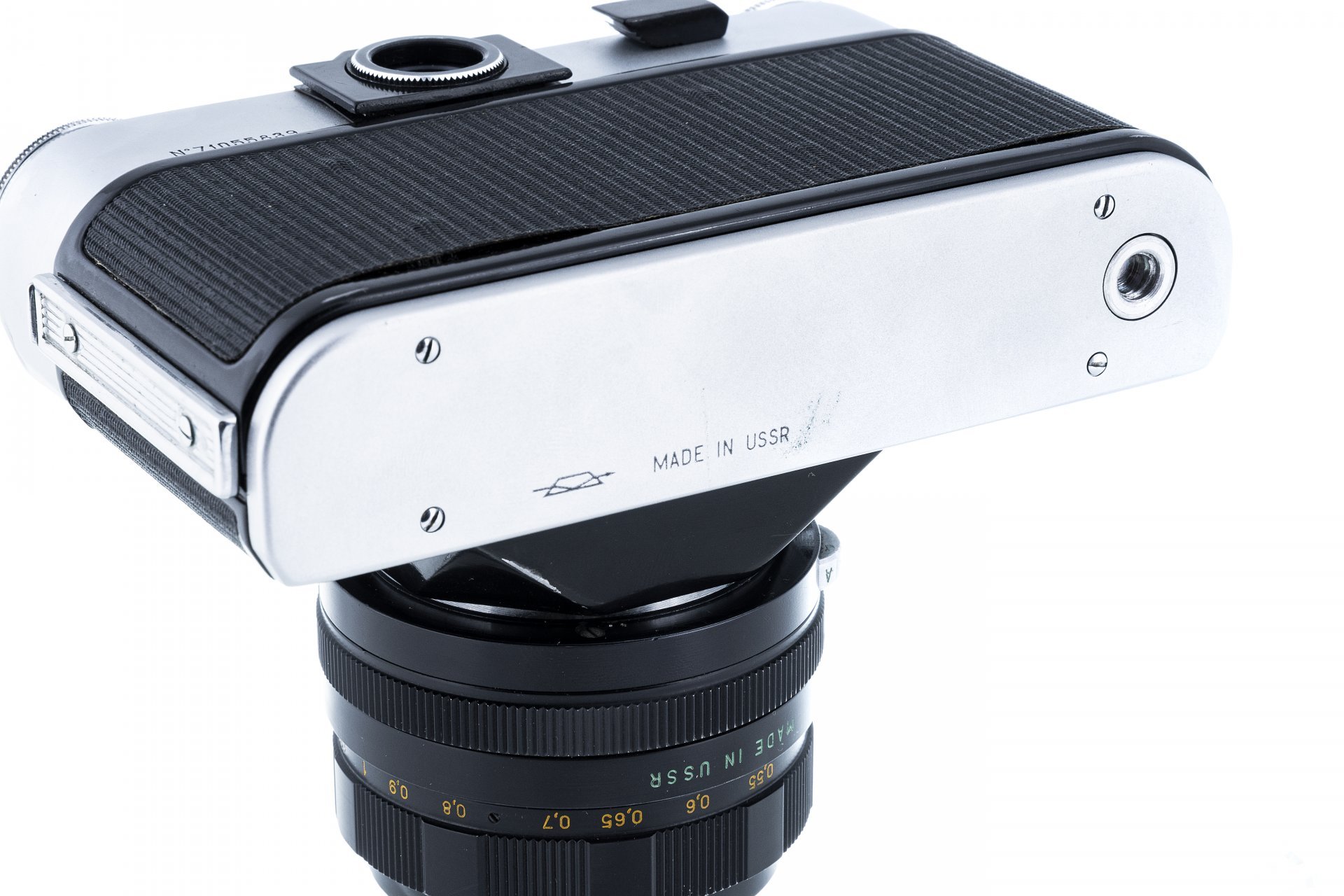 Фотоаппарат "Zenit-E" с объективом "Helios-44М", металл, пластик, завод "КМЗ", СССР, 1965-1982 гг.