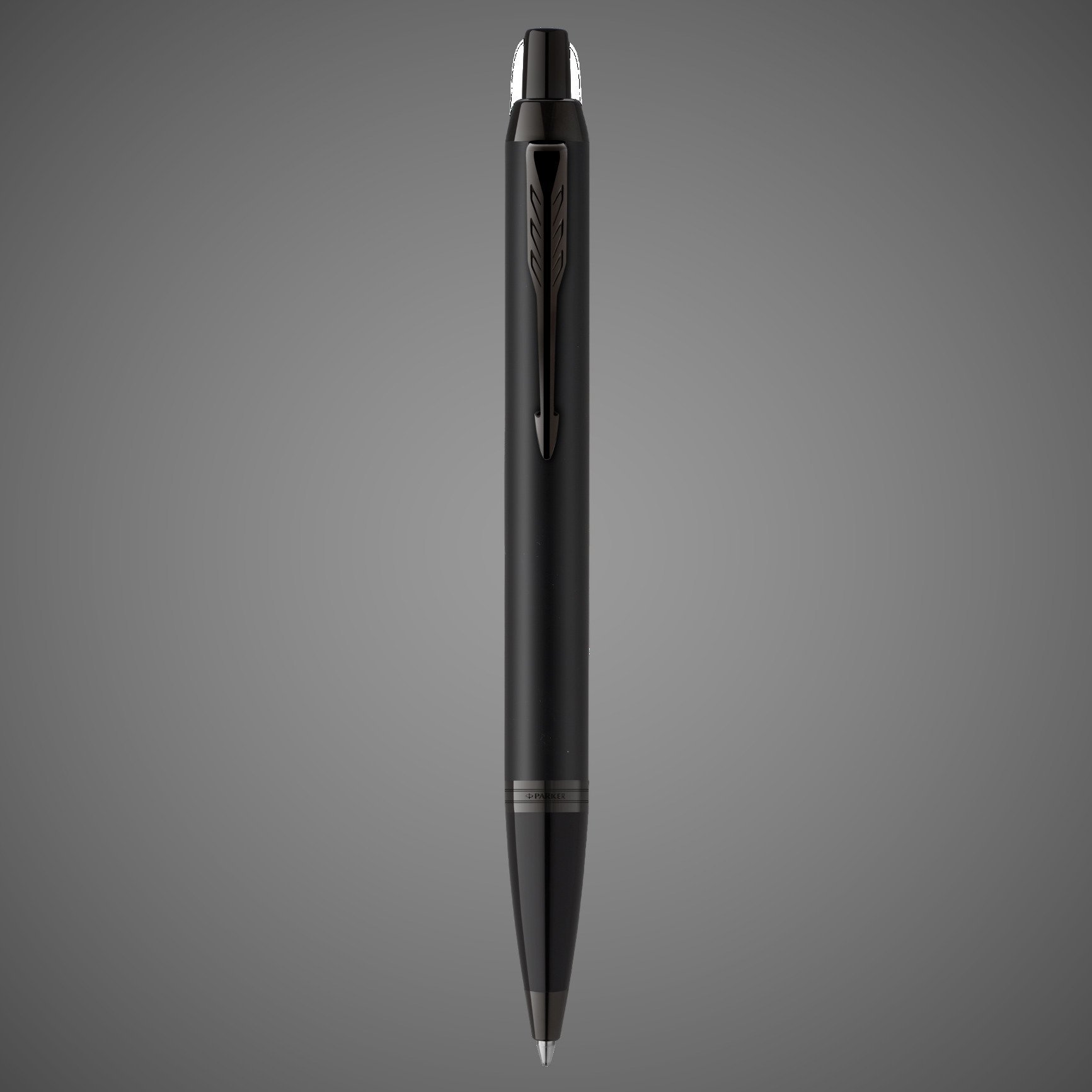 Подарочный набор Parker: черный ежедневник и черная шариковая ручка Parker IM Black Edition, цвет чернил синий, Лаки и смолы: лак, латунь