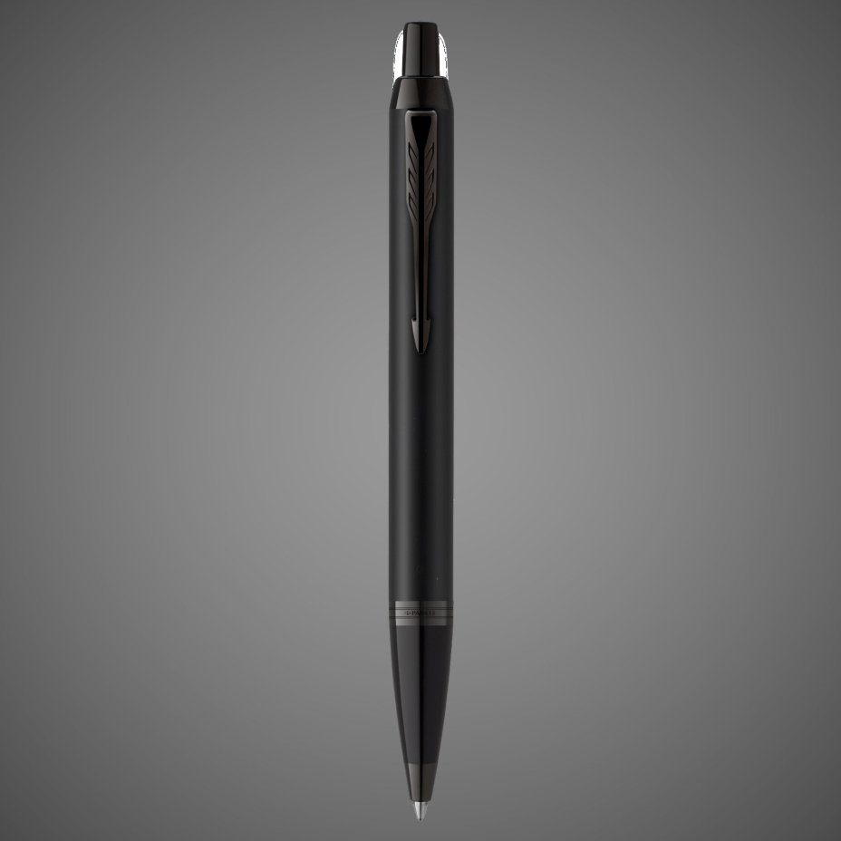 Подарочный набор Parker: черный ежедневник и черная шариковая ручка Parker IM Black Edition, цвет чернил синий, Лаки и смолы: лак, латунь