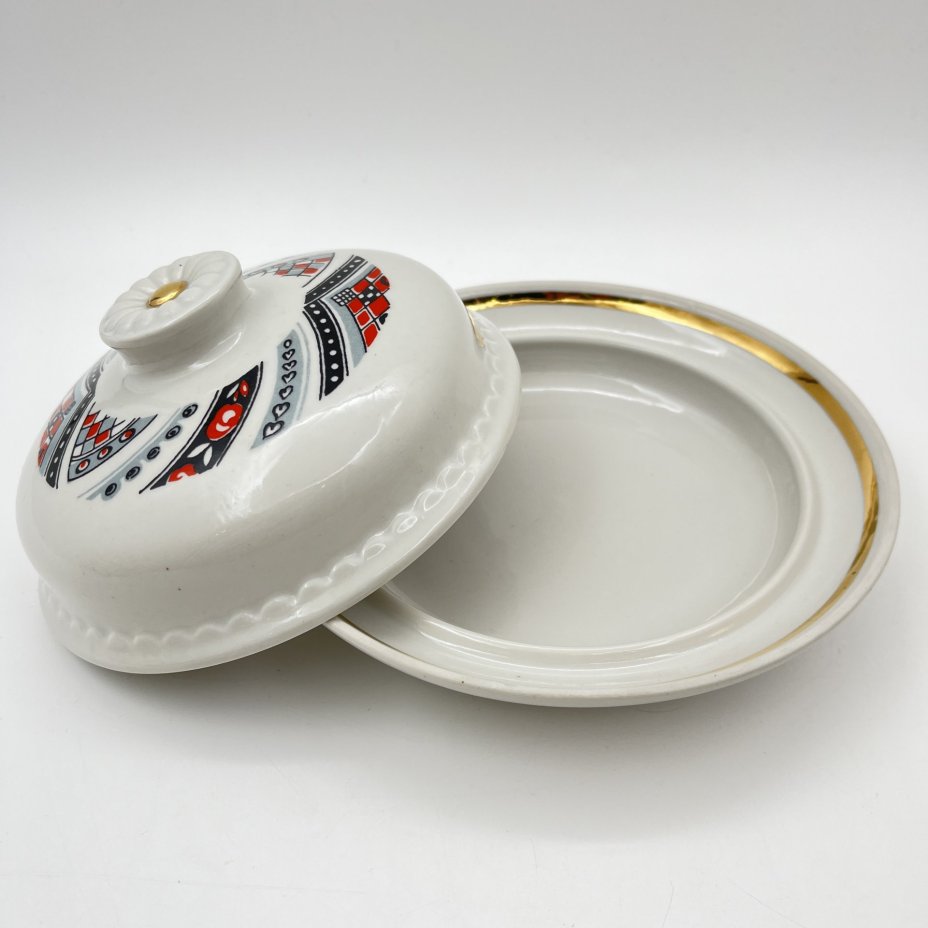 Сервиз чайный на 6 персон (17 предметов), фарфор, крытье, золочение, Тернопольский фарфоровый завод, СССР, 1975-1991 гг.