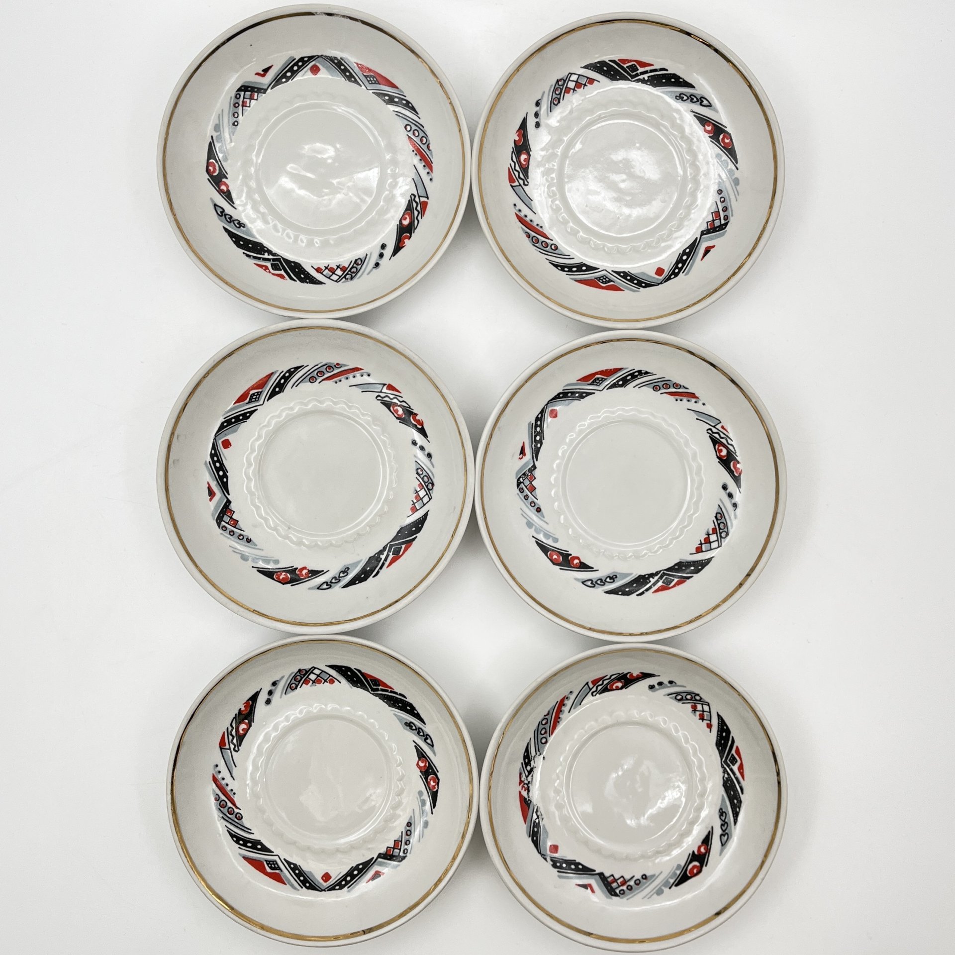 Сервиз чайный на 6 персон (17 предметов), фарфор, крытье, золочение, Тернопольский фарфоровый завод, СССР, 1975-1991 гг.