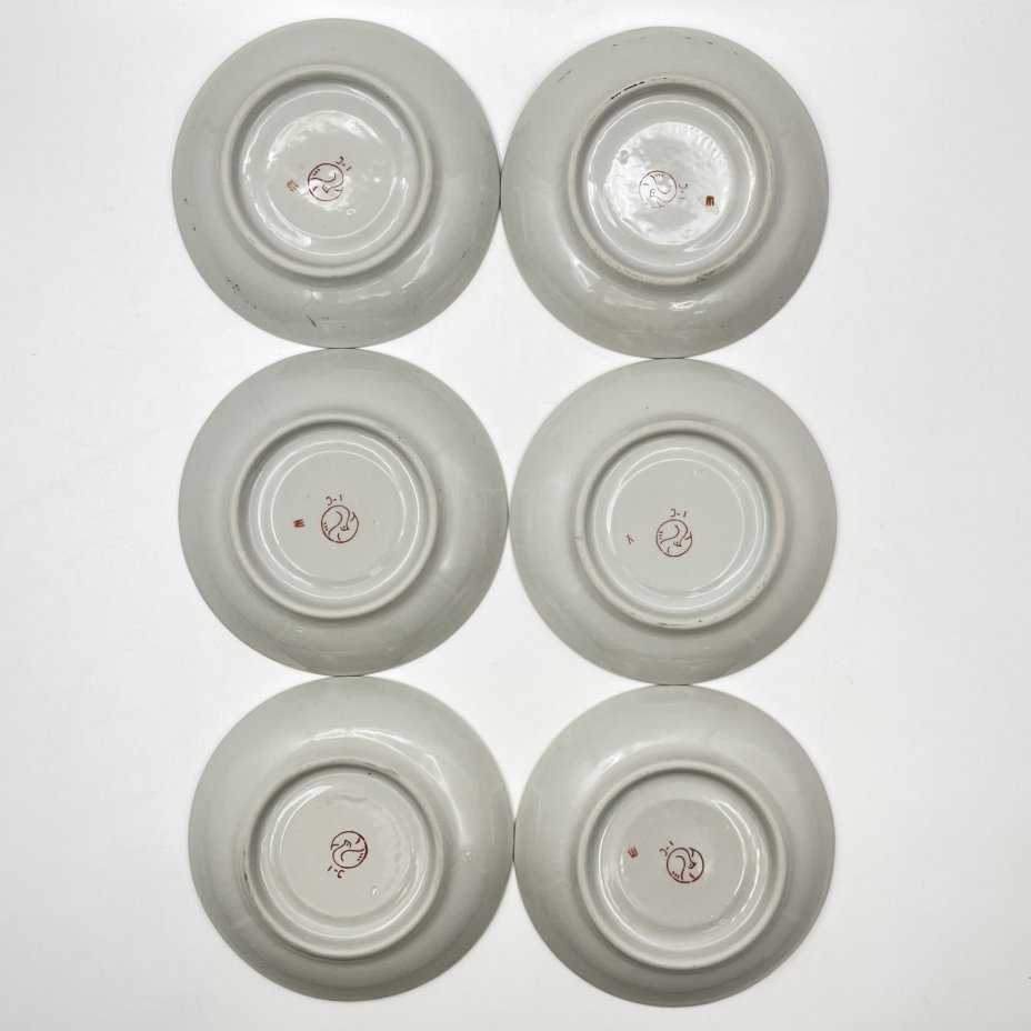 Сервиз чайный на 6 персон (17 предметов), фарфор, крытье, золочение, Тернопольский фарфоровый завод, СССР, 1975-1991 гг.