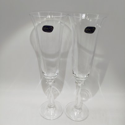 Набор бокалов тет-а-тет для шампанского в форме флейты, Bohemia Crystal (Bohemia Glass)
