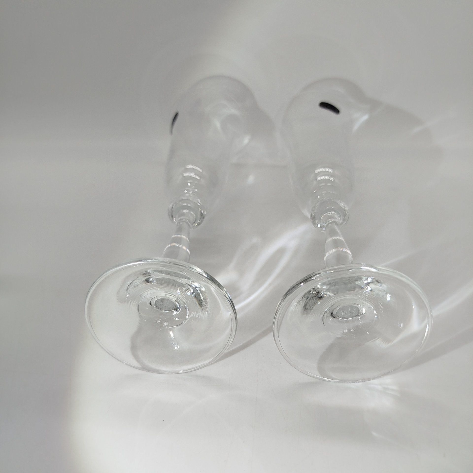 Набор бокалов тет-а-тет для шампанского в форме флейты, Bohemia Crystal (Bohemia Glass)