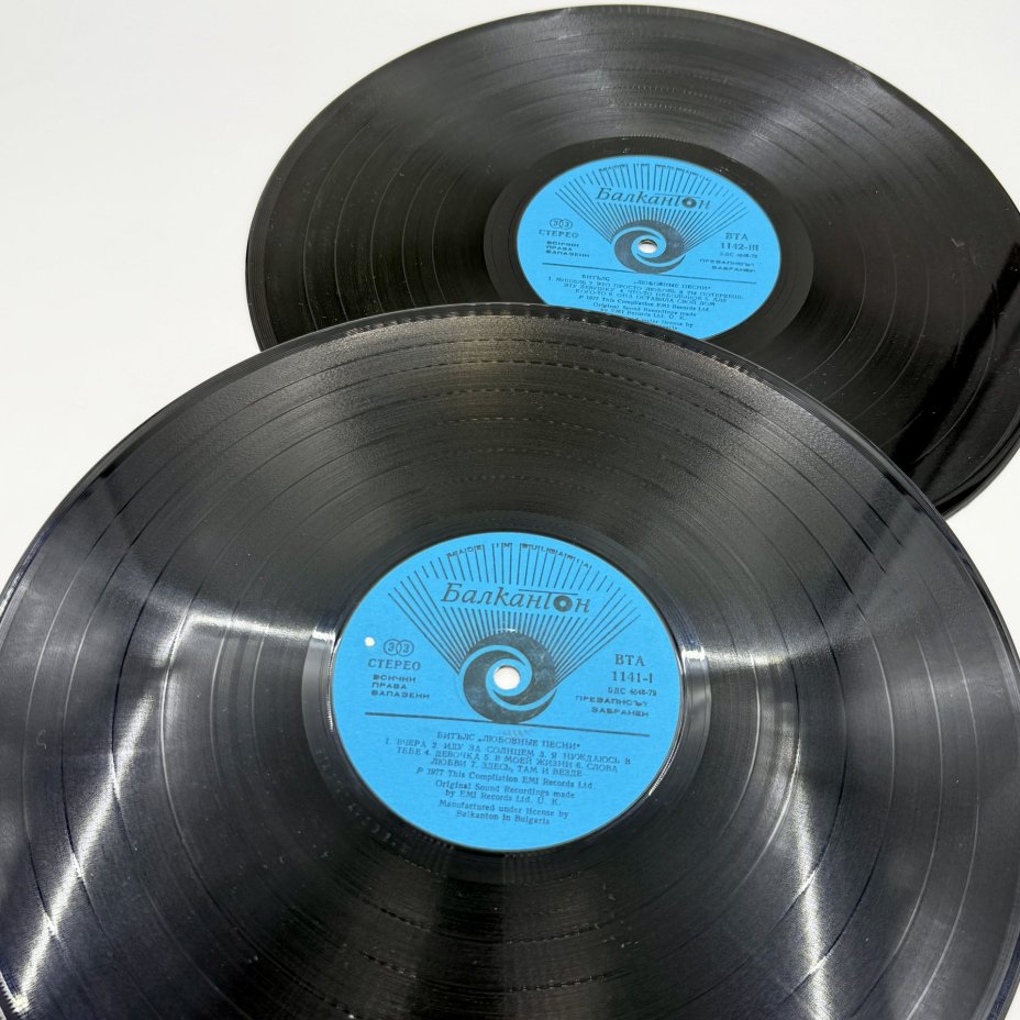 Грампластинка "The Beatles ‎– Love Songs",  2LP (Long play), EX (excellent),  Балкантон, композитный материал, картон, Болгария, 1977 г.