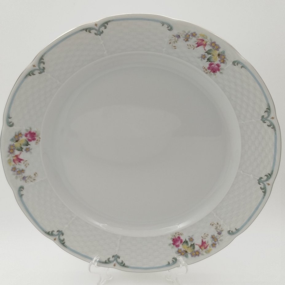 Набор сервировочный с цветочным декором (5 предметов), фарфор, деколь, Thun (Тун), Чехия, 2000-2020 гг.