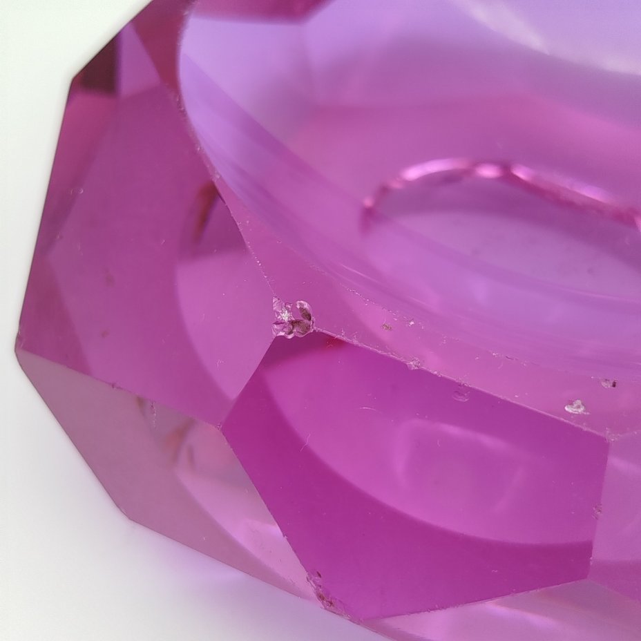 Пепельница, автор Юрген Л.О., стекло, ЛОМО (Ленинградское оптико-механическое объединение), СССР, 1960-1990 гг.