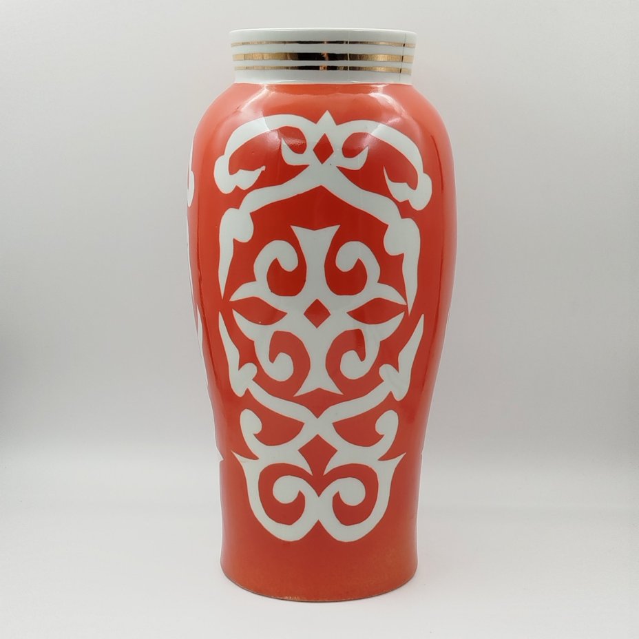 Ваза большая "Пахта", фарфор, крытье, золочение, СССР, 1970-1990 гг.