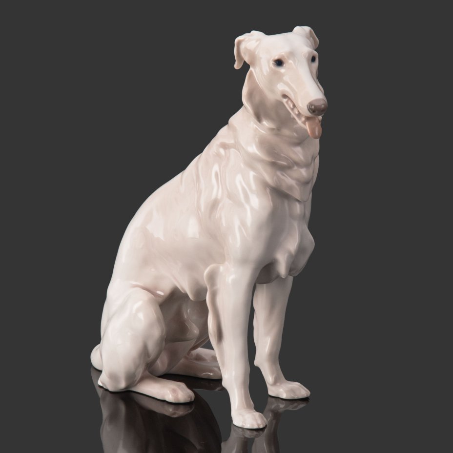 Статуэтка "Сидящая борзая", модель №1814, скульптор Lauritz Jensen, Bing & Grondahl