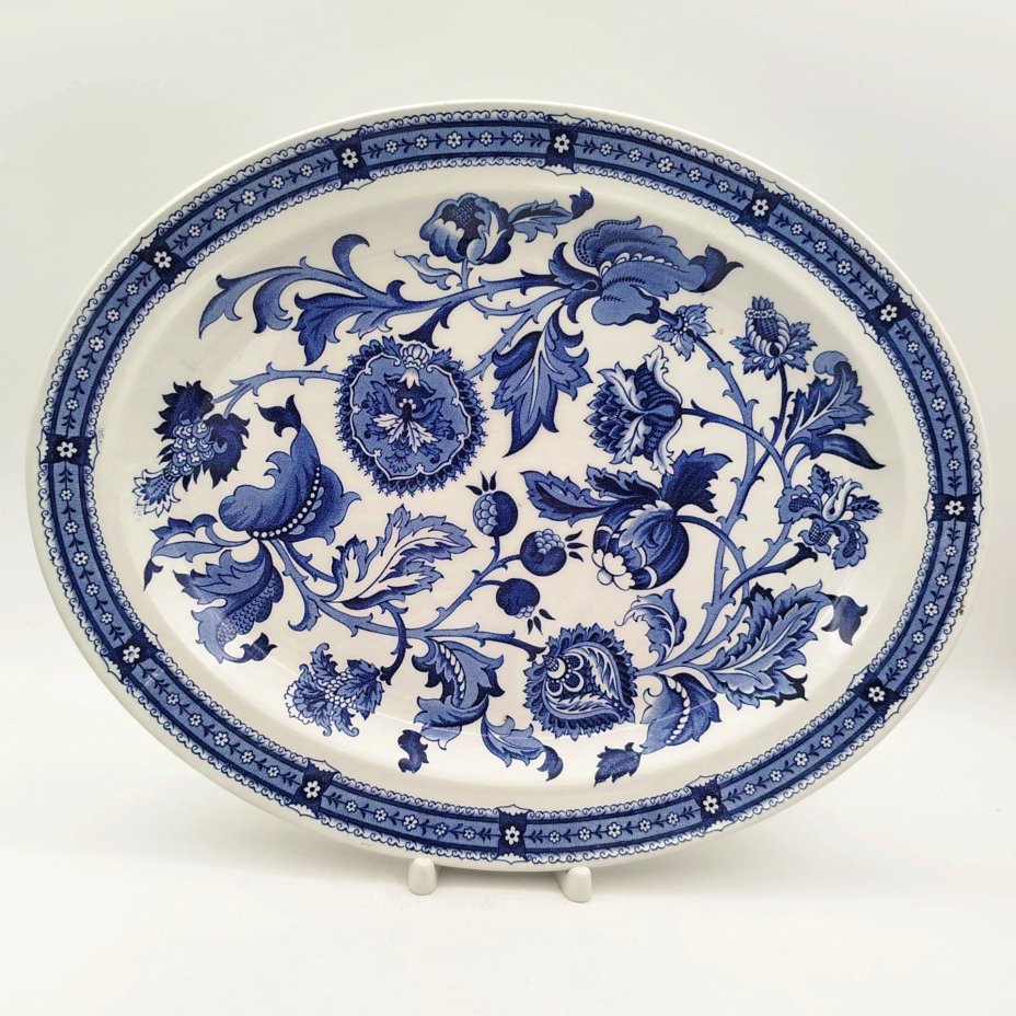 Блюдо сервировочное овальной формы с растительным декором (серия "Jacobean"), Ridgway Potteries