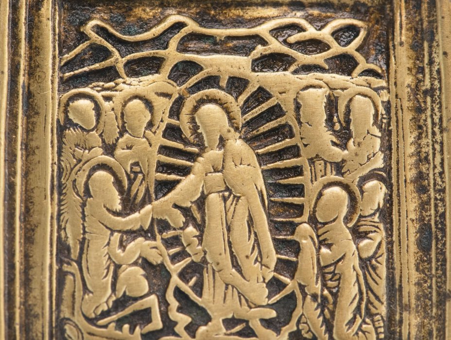 Икона "Воскресение Христово", бронза, литье, Российская Империя, 1850-1890 гг.