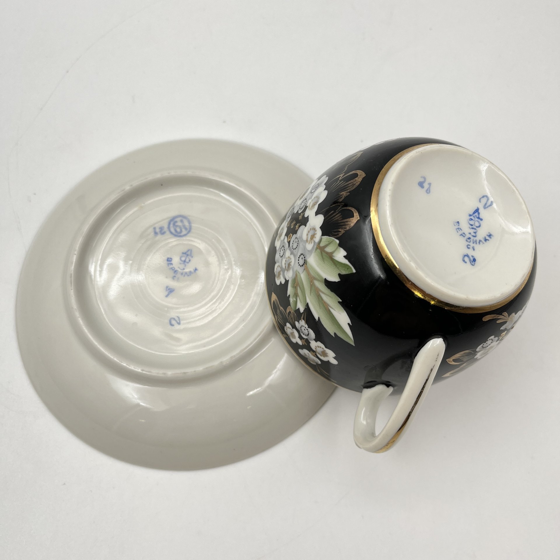 Пара чайная "Цветущая калина", форма "Стандарт"